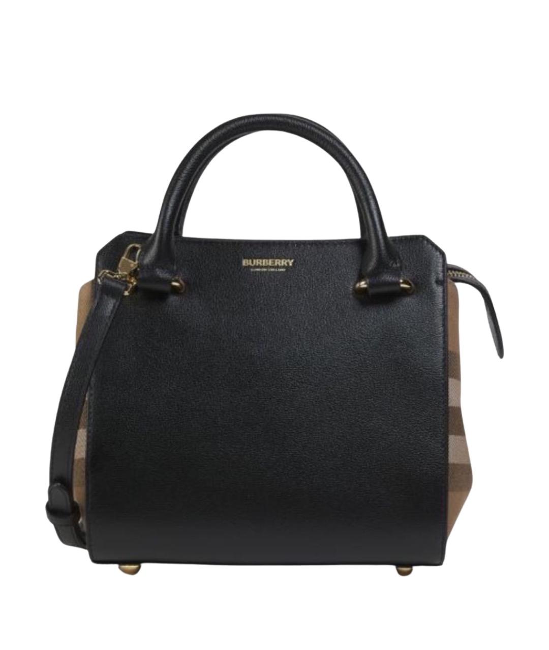 BURBERRY Черная кожаная сумка через плечо, фото 1