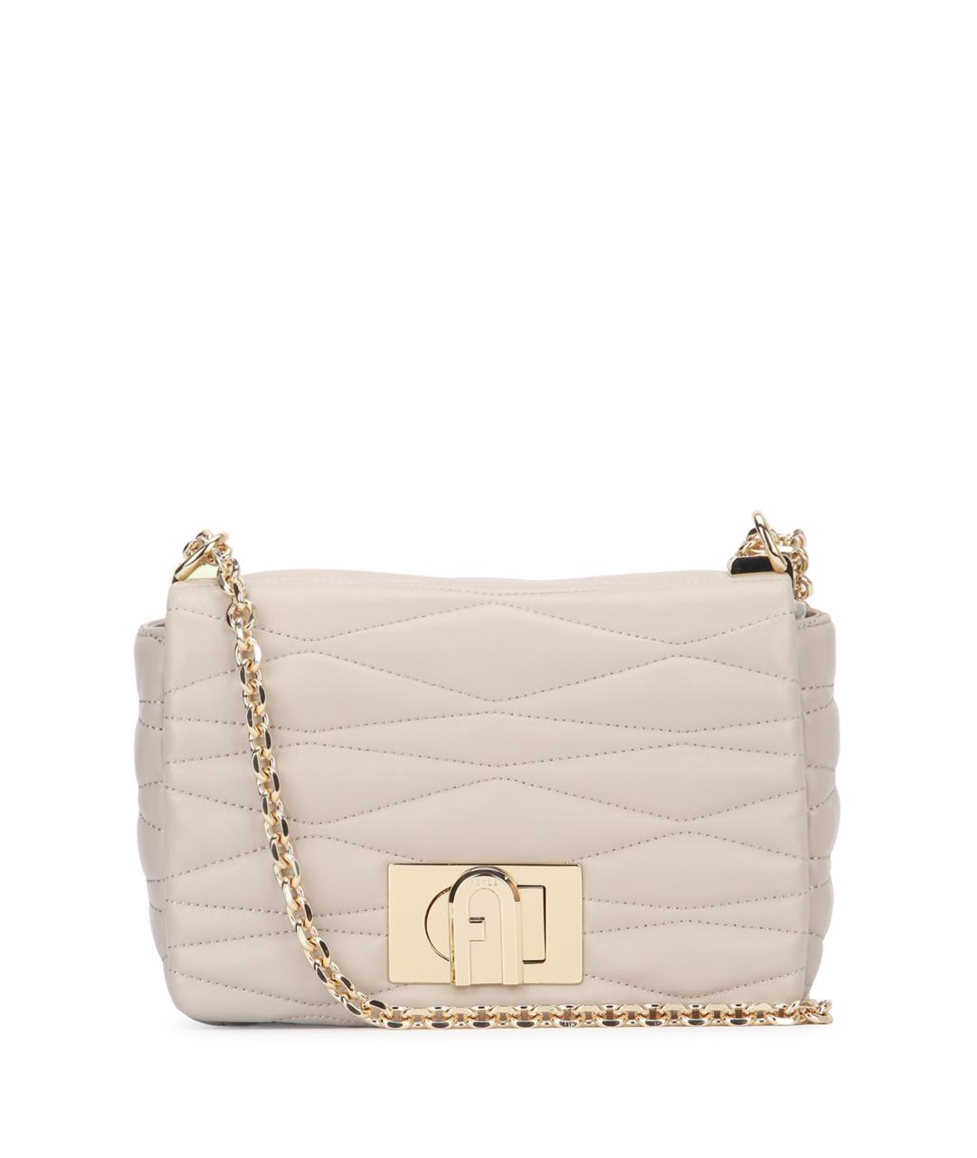 FURLA Антрацитовая кожаная сумка через плечо, фото 1