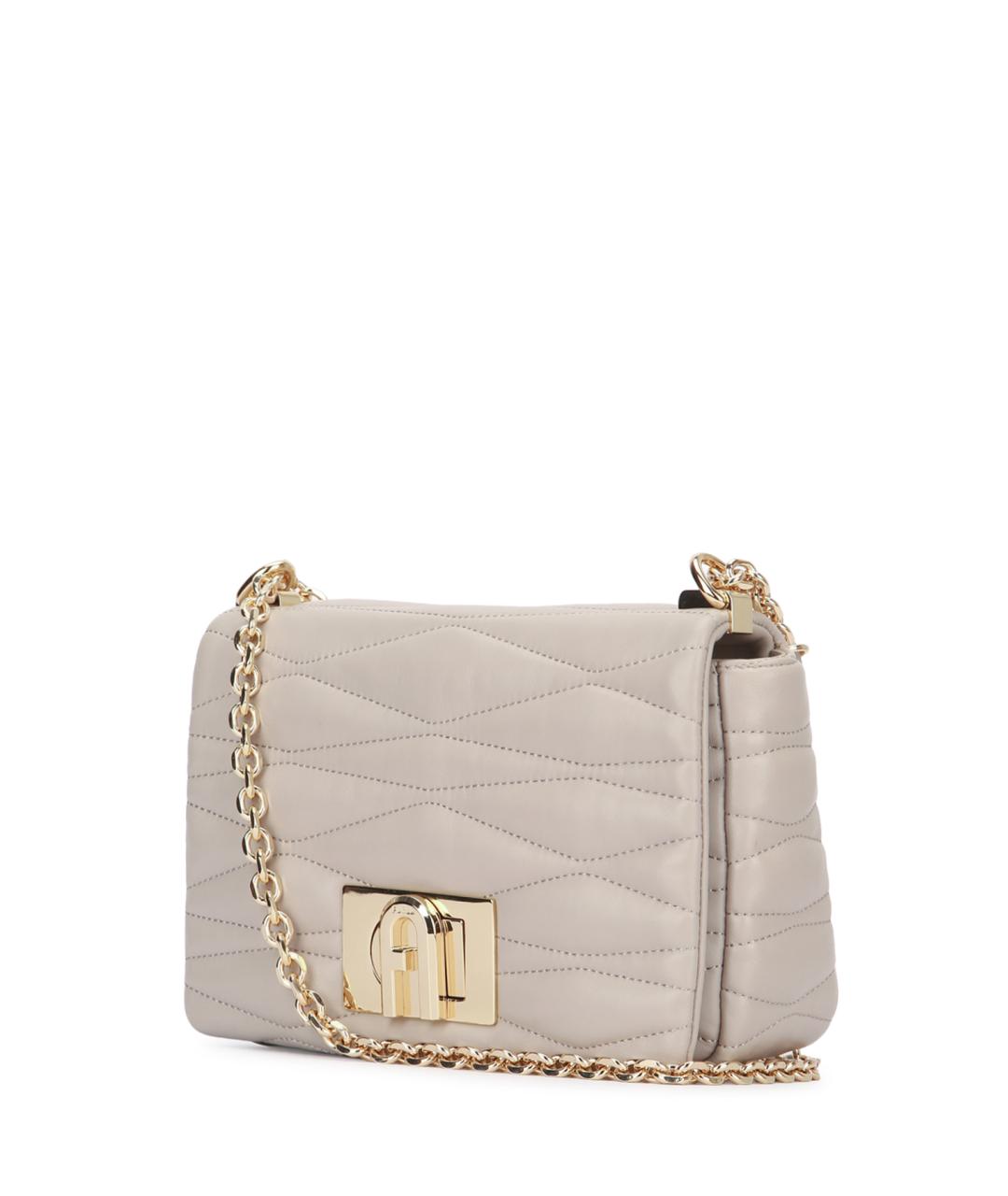 FURLA Антрацитовая кожаная сумка через плечо, фото 2