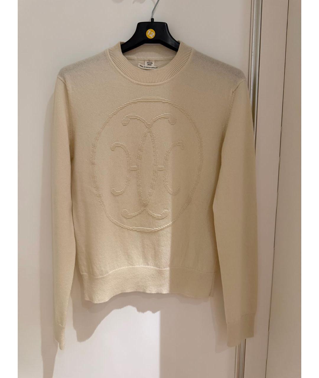HERMES Бежевый кашемировый джемпер / свитер, фото 6