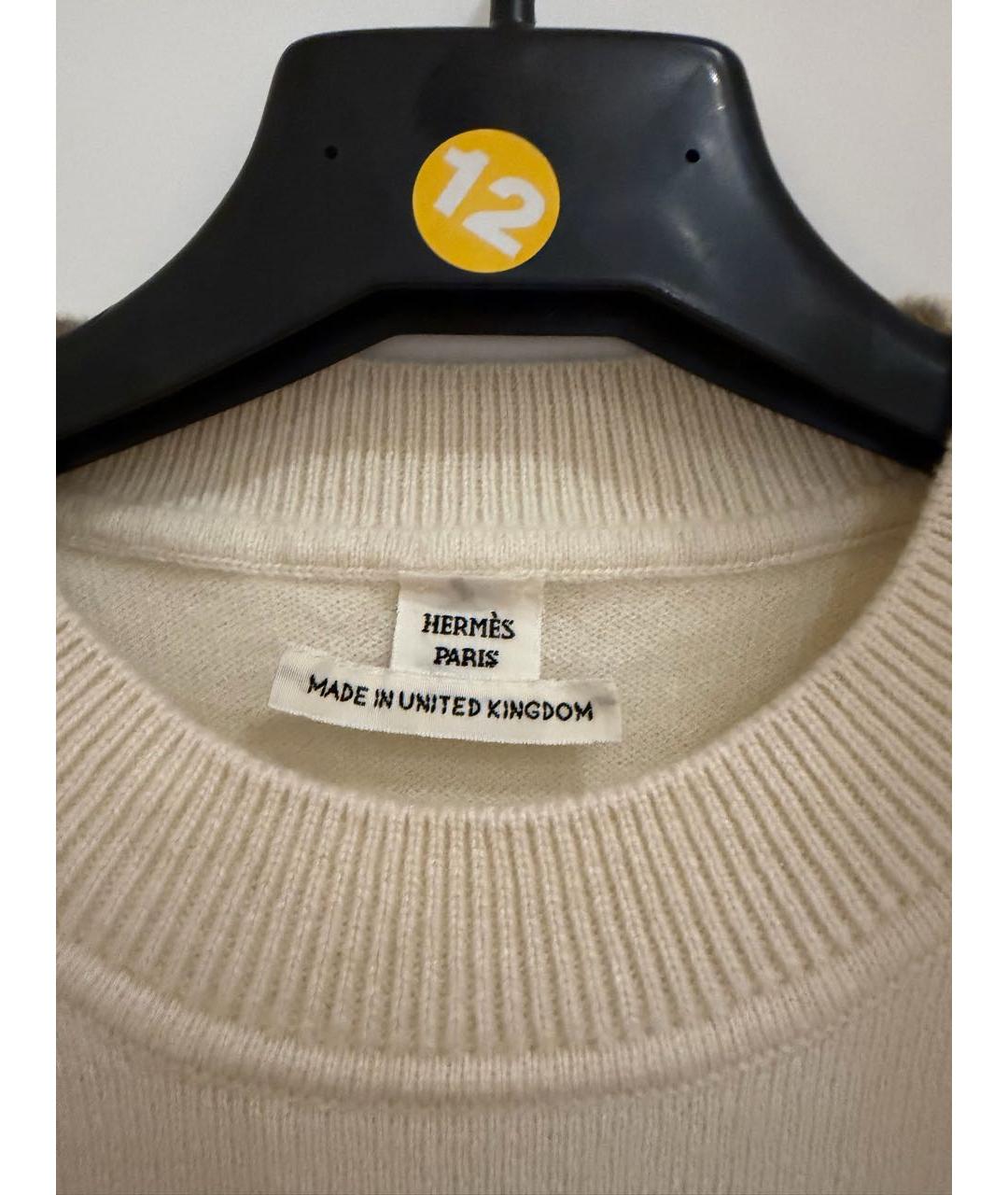 HERMES Бежевый кашемировый джемпер / свитер, фото 3