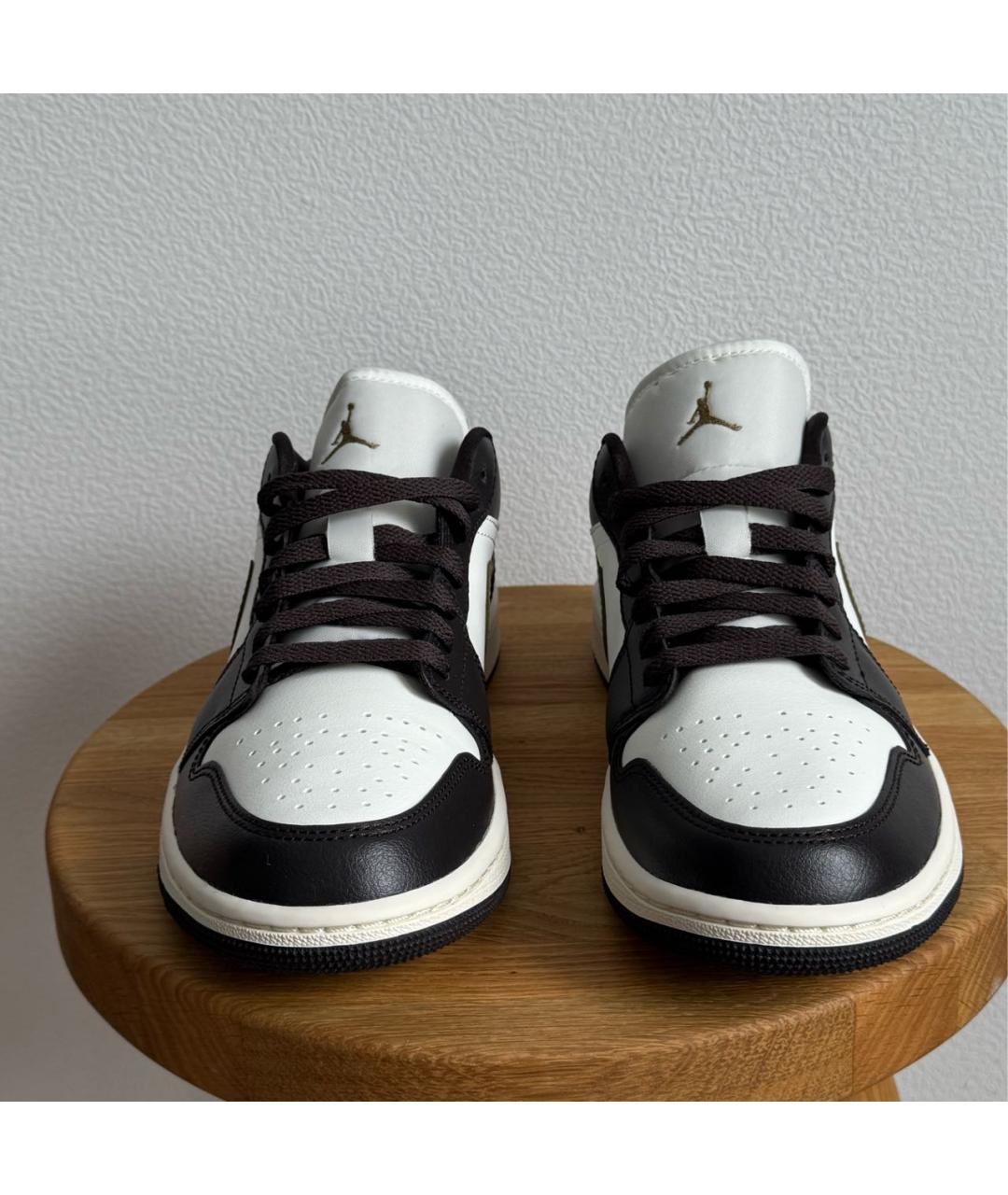 JORDAN Коричневые кожаные кроссовки, фото 2