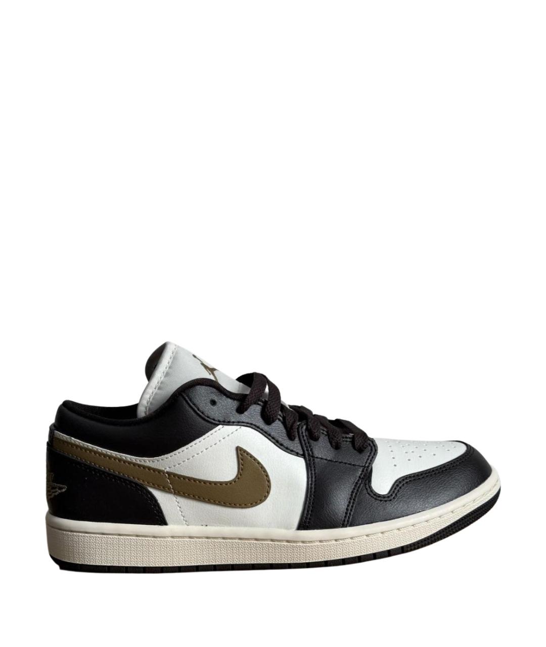 JORDAN Коричневые кожаные кроссовки, фото 1