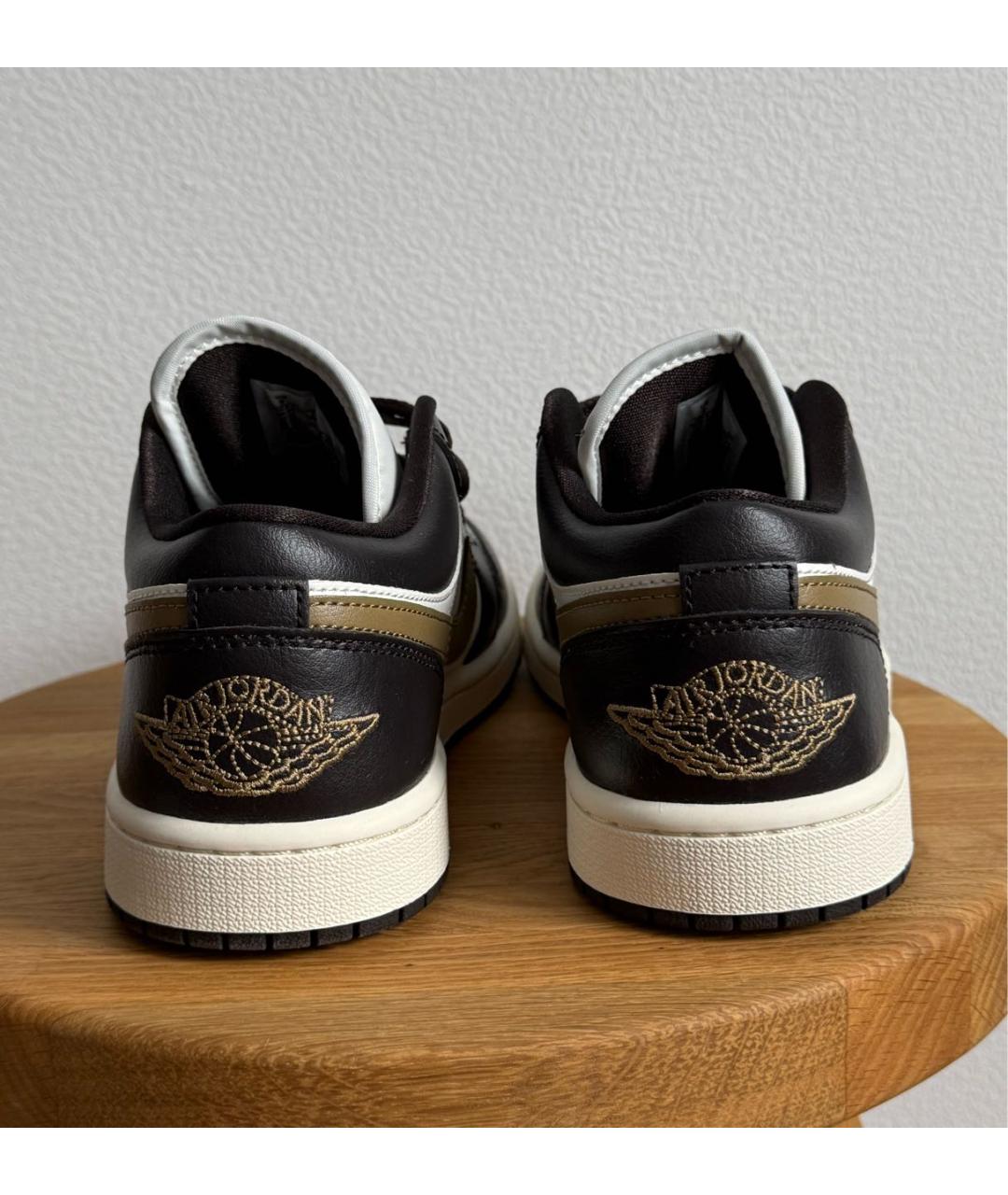 JORDAN Коричневые кожаные кроссовки, фото 4