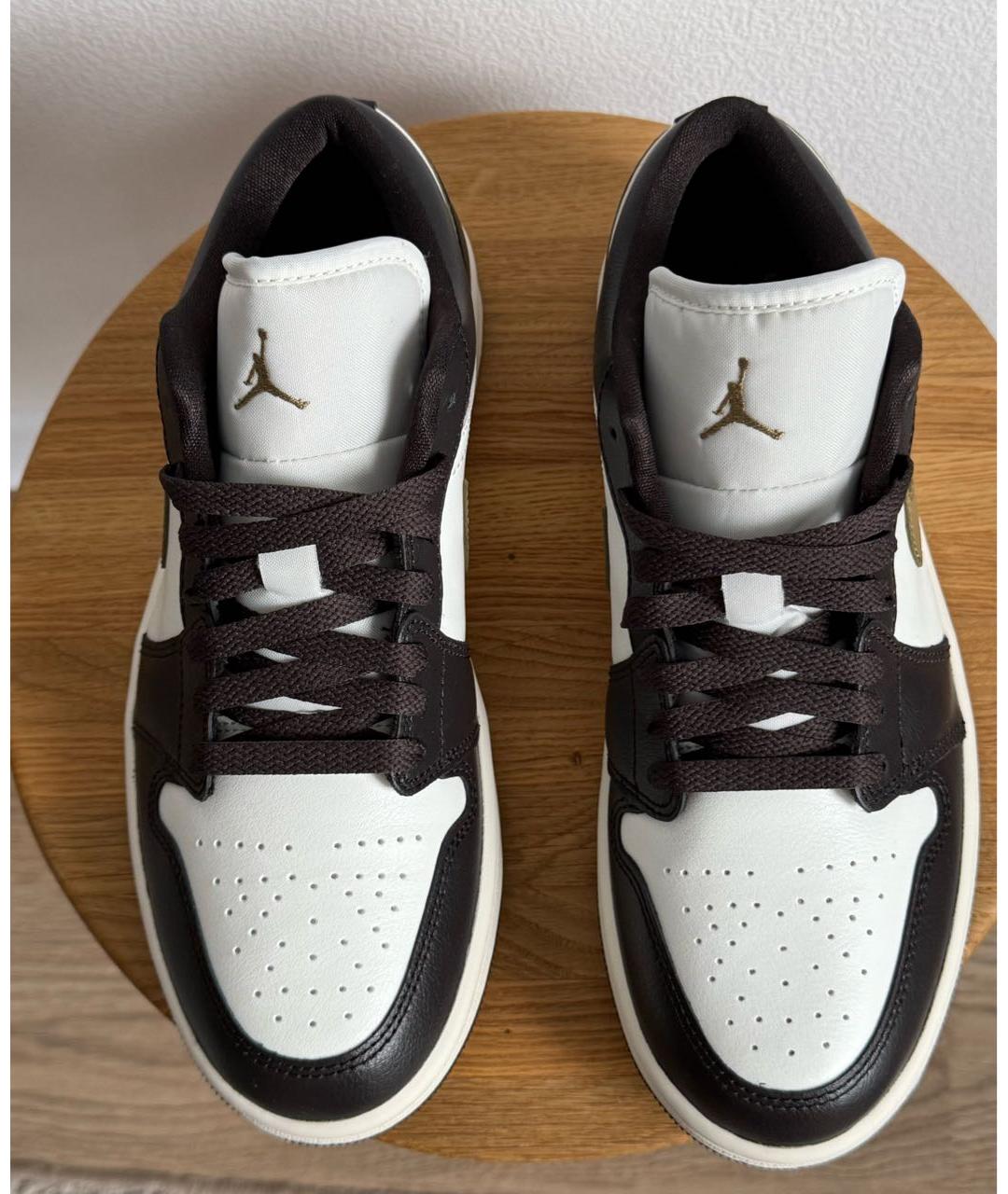 JORDAN Коричневые кожаные кроссовки, фото 3