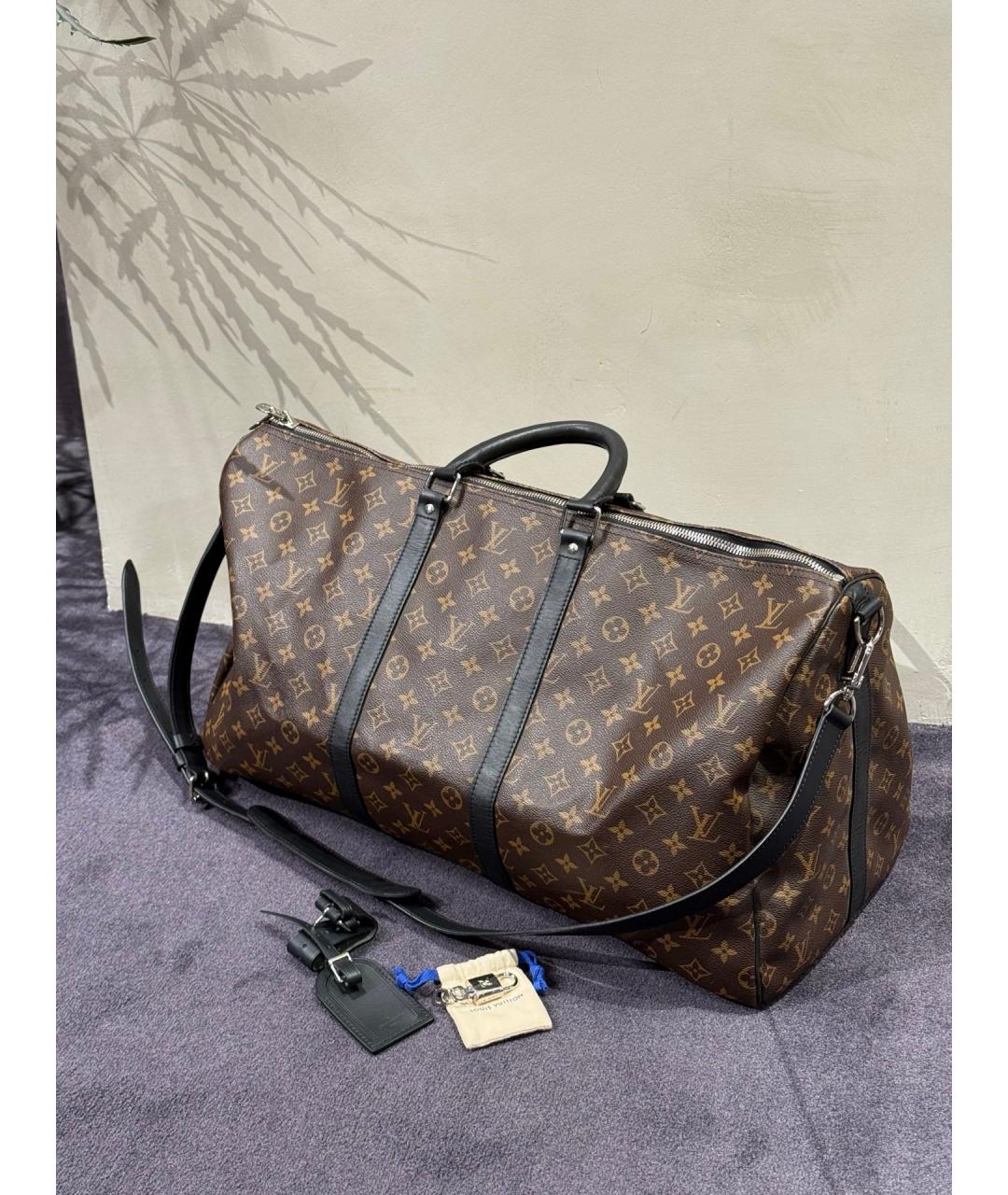 LOUIS VUITTON Коричневая дорожная/спортивная сумка, фото 7