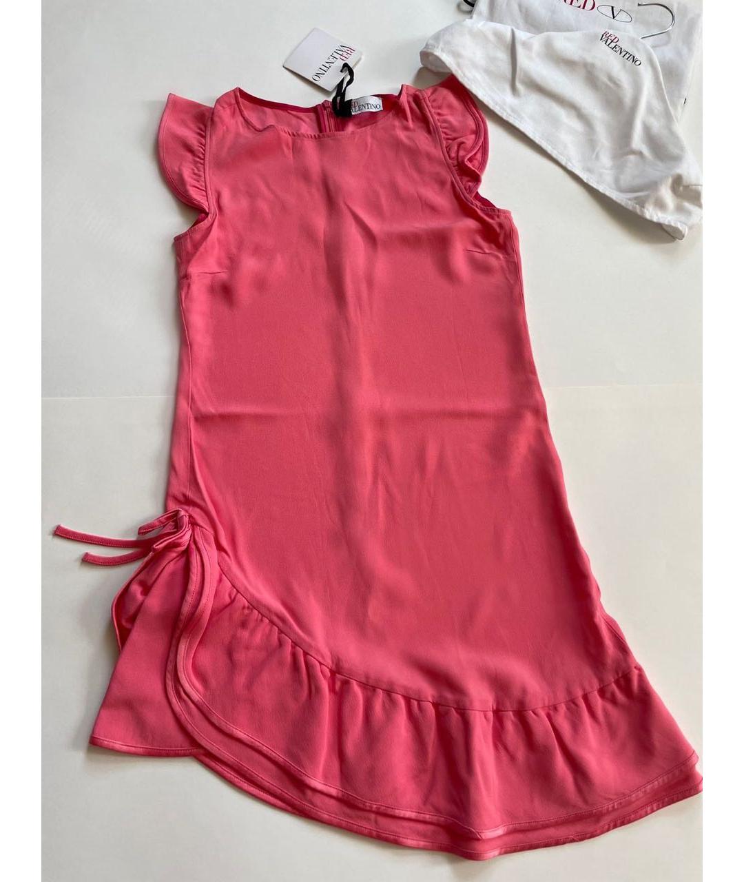 RED VALENTINO Розовое полиэстеровое повседневное платье, фото 9