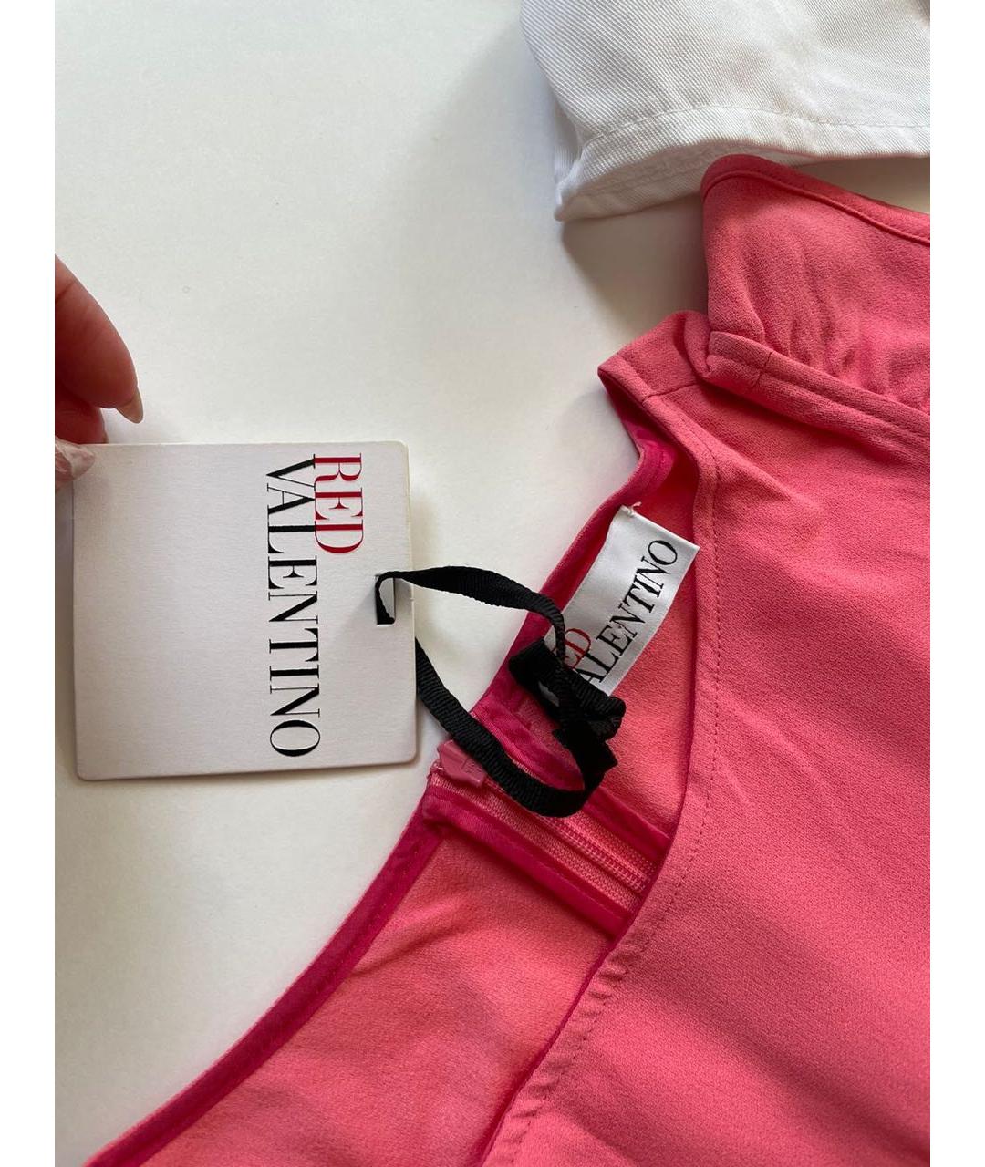 RED VALENTINO Розовое полиэстеровое повседневное платье, фото 4