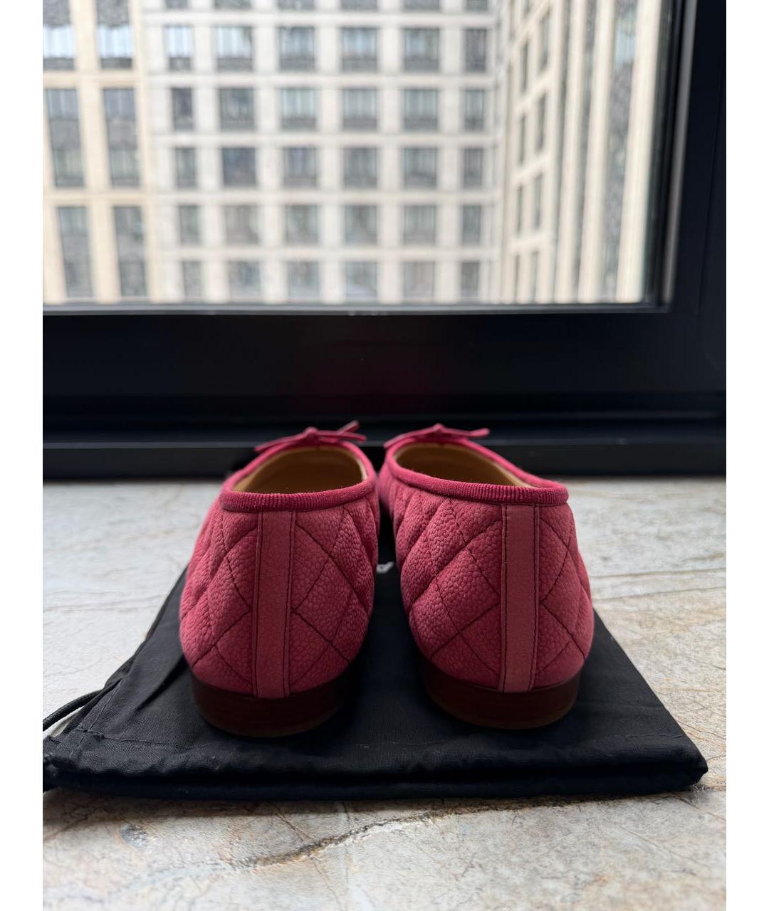 CHANEL Коралловые кожаные балетки, фото 4