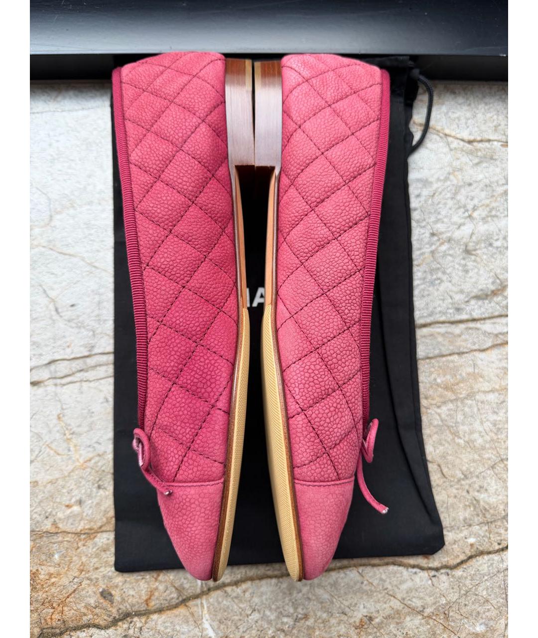 CHANEL Коралловые кожаные балетки, фото 6