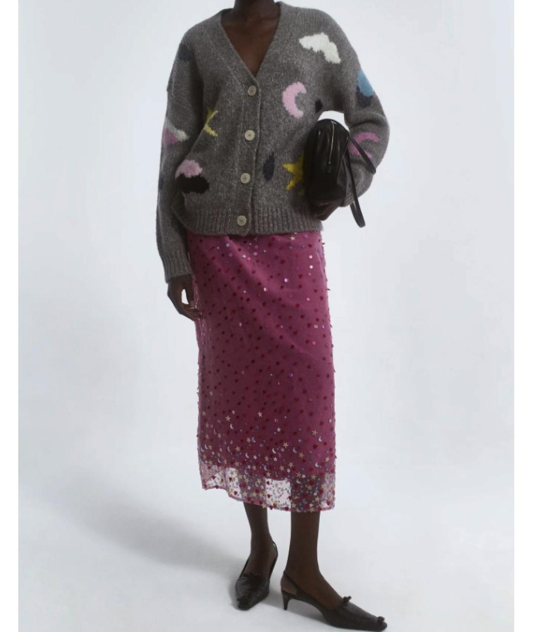 BERNADETTE Серый шерстяной кардиган, фото 2