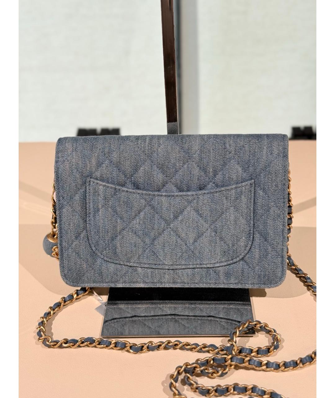 CHANEL Синяя деним сумка через плечо, фото 6