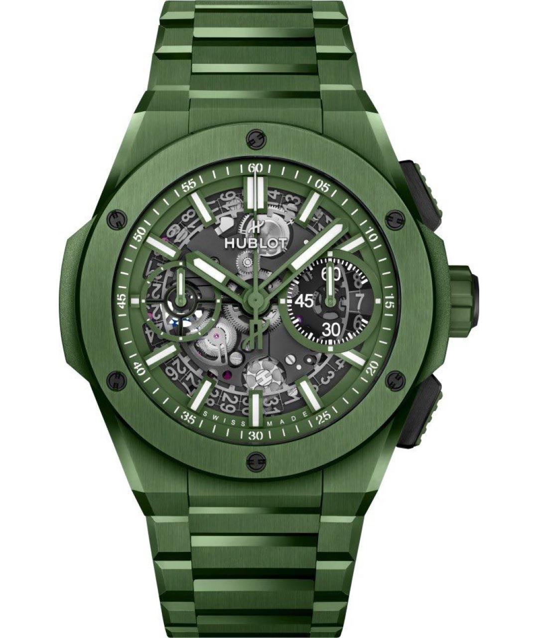 HUBLOT Зеленые керамические часы, фото 1