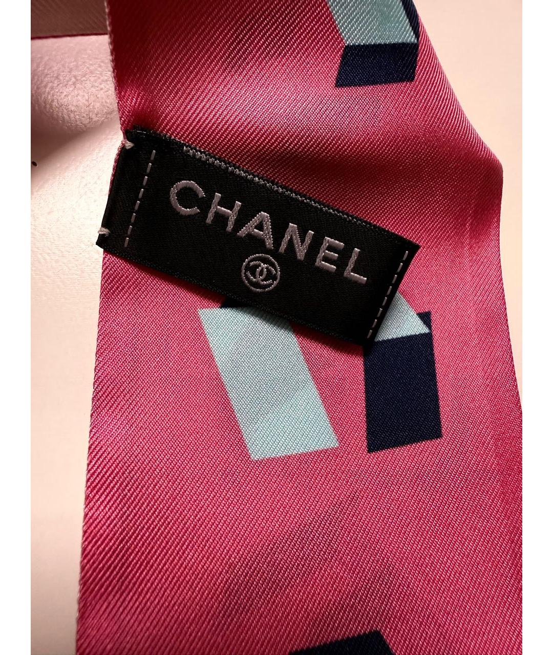 CHANEL Мульти шелковый шарф, фото 7