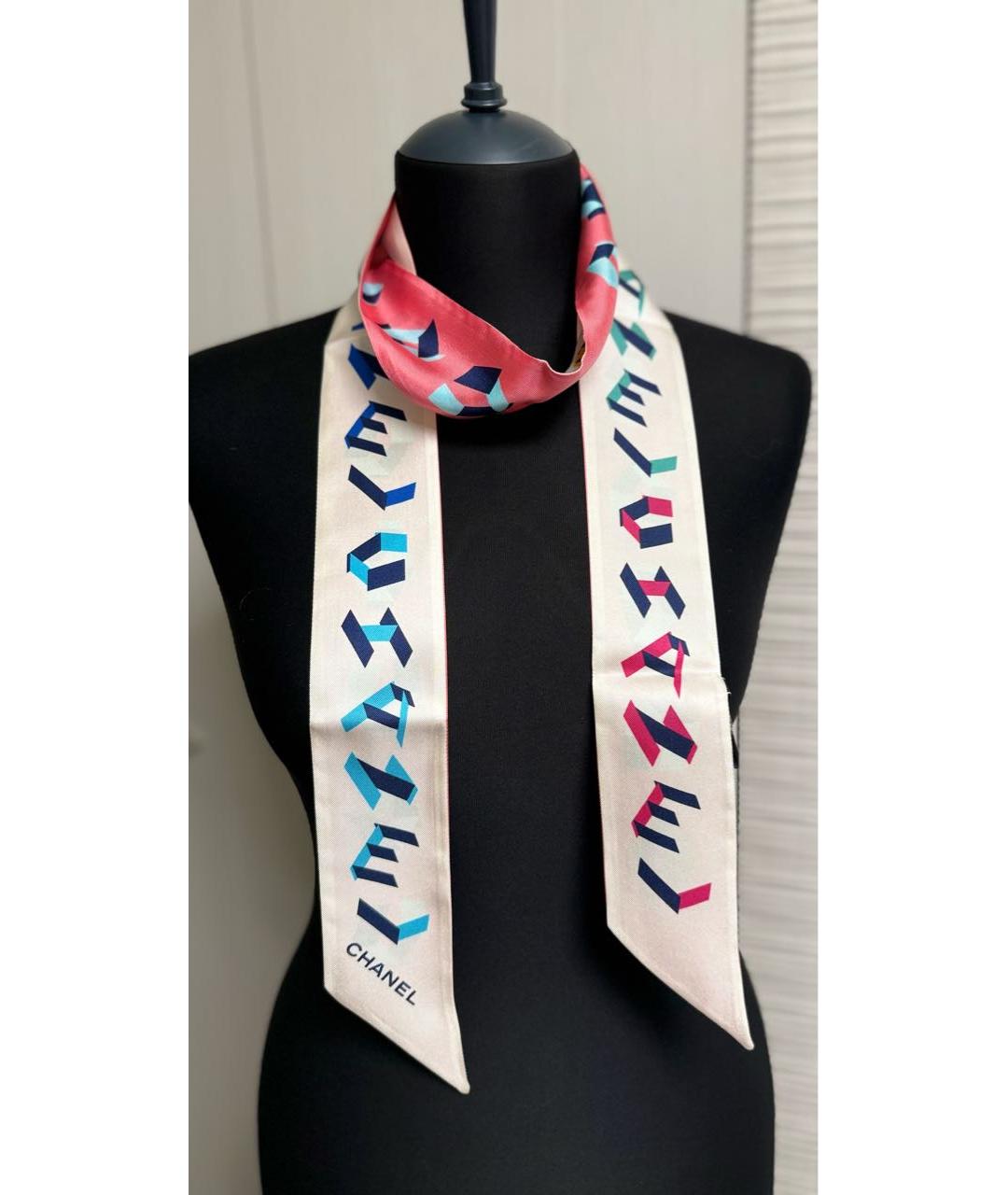 CHANEL Мульти шелковый шарф, фото 2