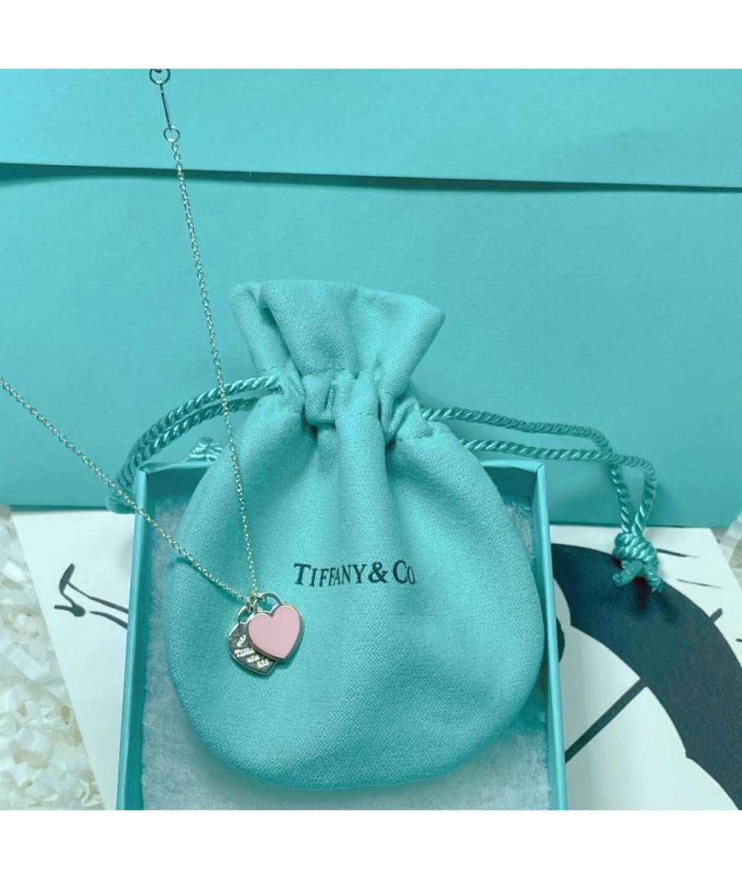TIFFANY&CO Розовая серебряная подвеска, фото 6