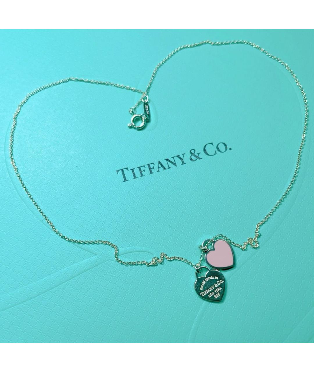 TIFFANY&CO Розовая серебряная подвеска, фото 5