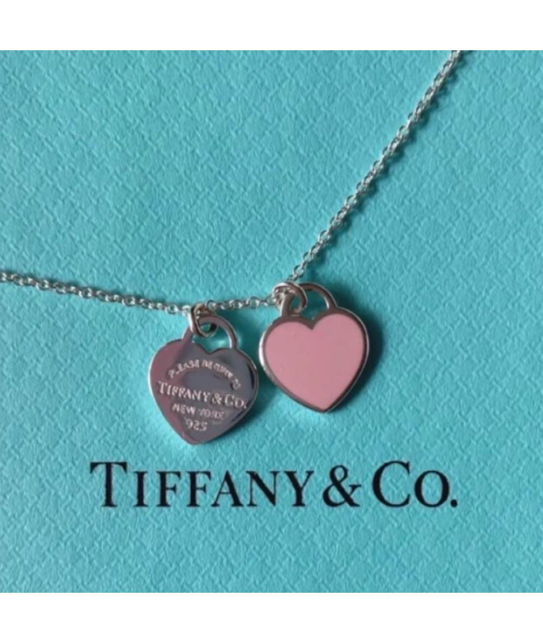 TIFFANY&CO Розовая серебряная подвеска, фото 4