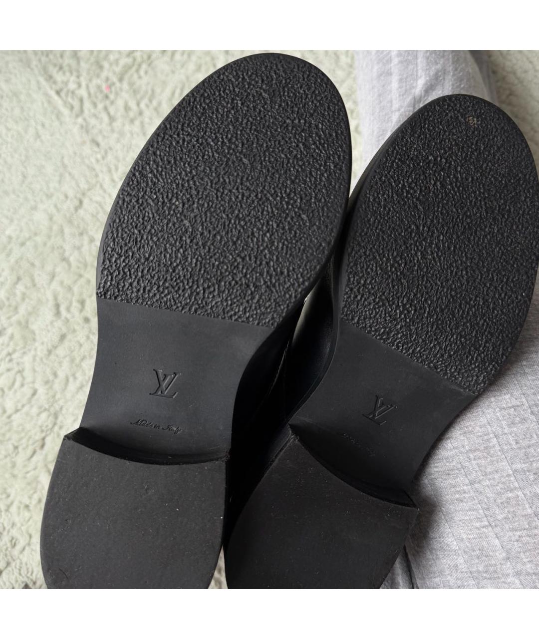 LOUIS VUITTON Черные кожаные ботинки, фото 7