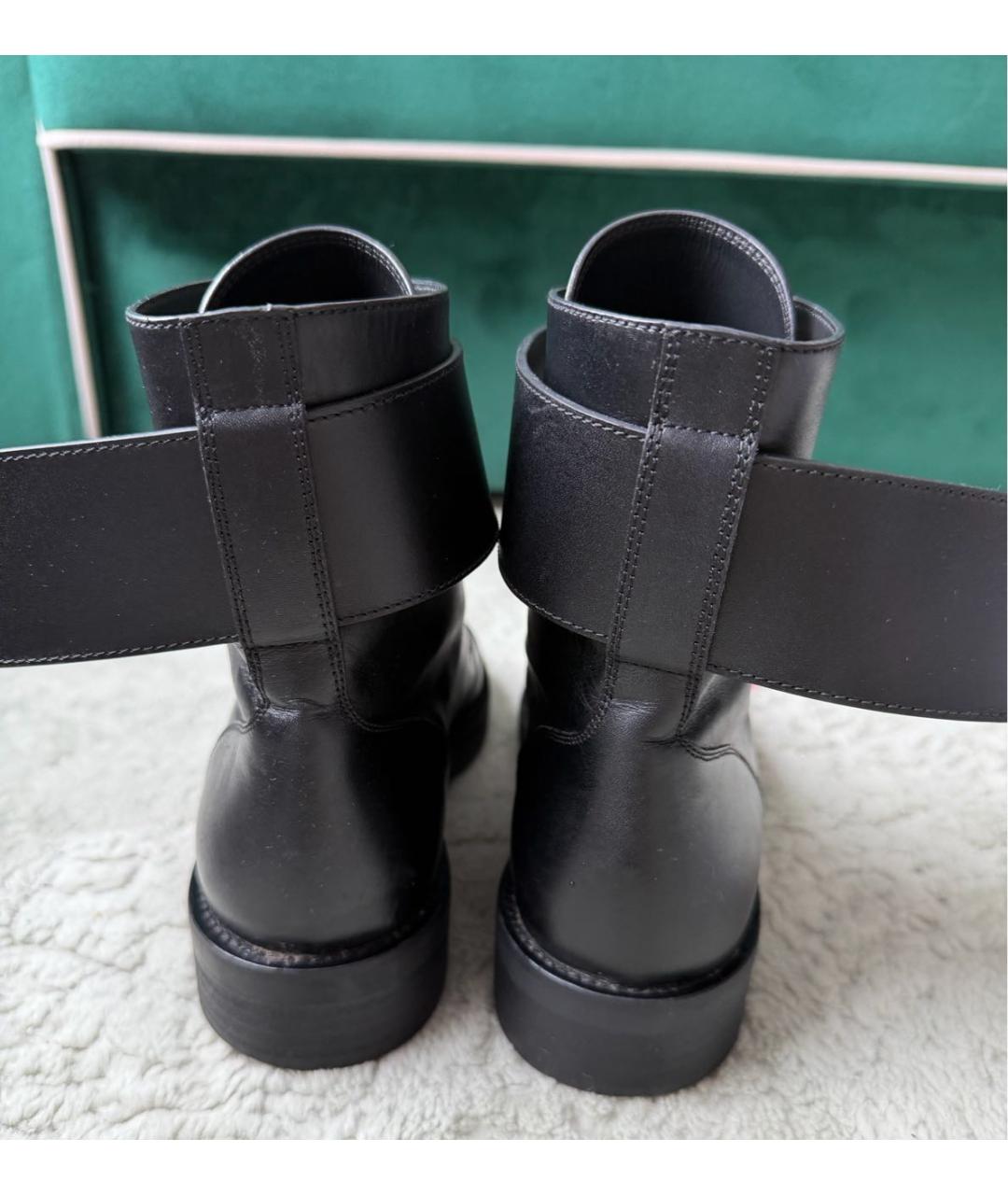 LOUIS VUITTON Черные кожаные ботинки, фото 4