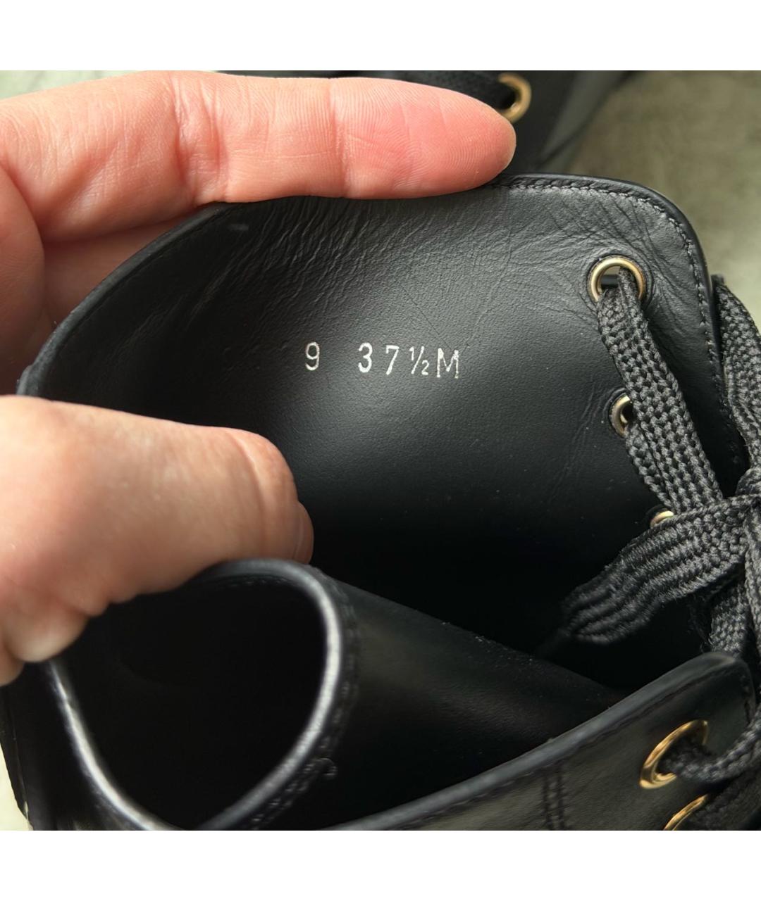 LOUIS VUITTON Черные кожаные ботинки, фото 6