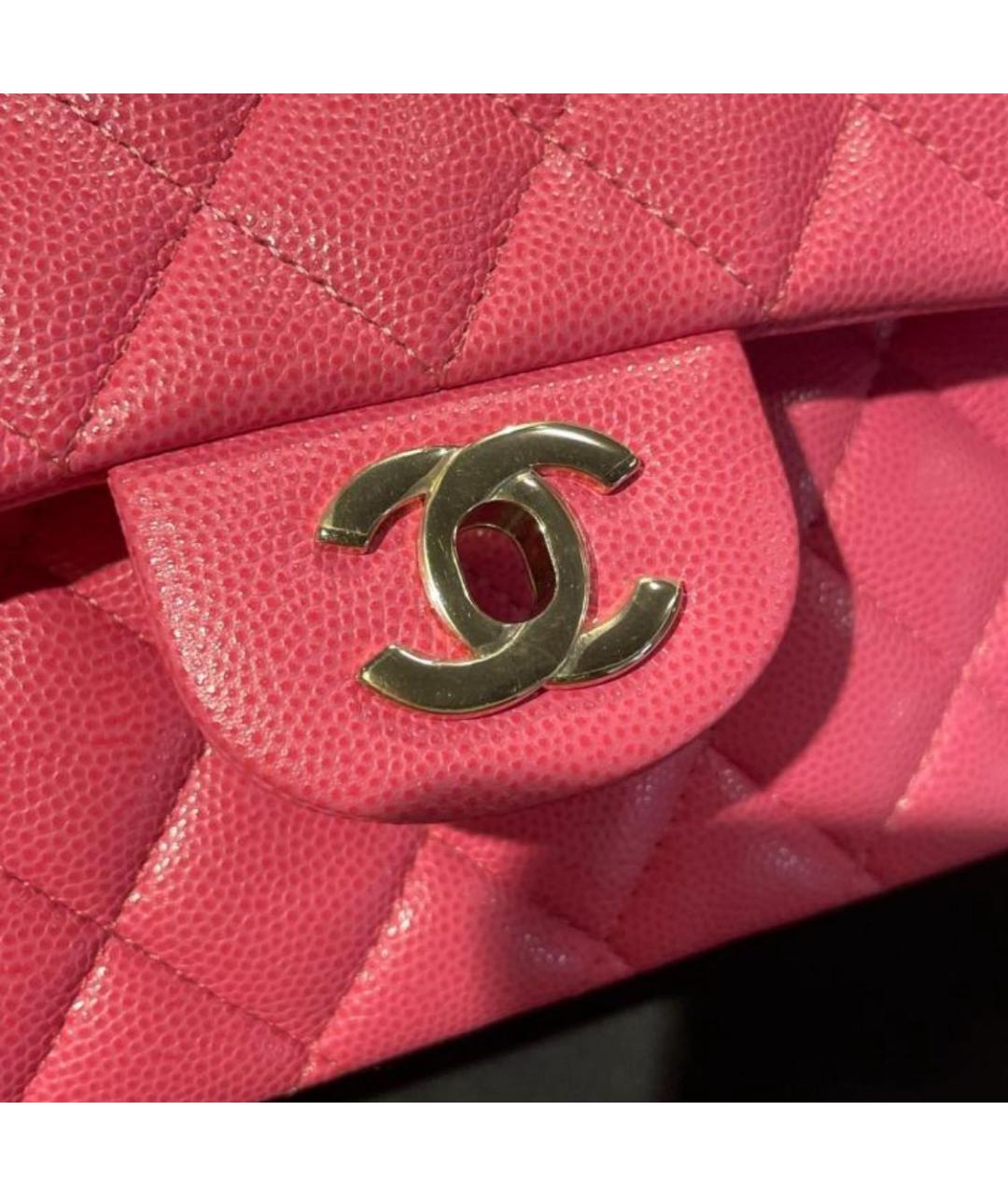 CHANEL Розовая кожаная сумка через плечо, фото 6