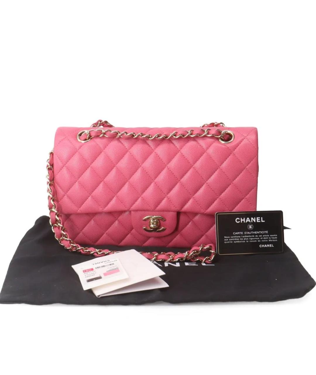 CHANEL Розовая кожаная сумка через плечо, фото 7