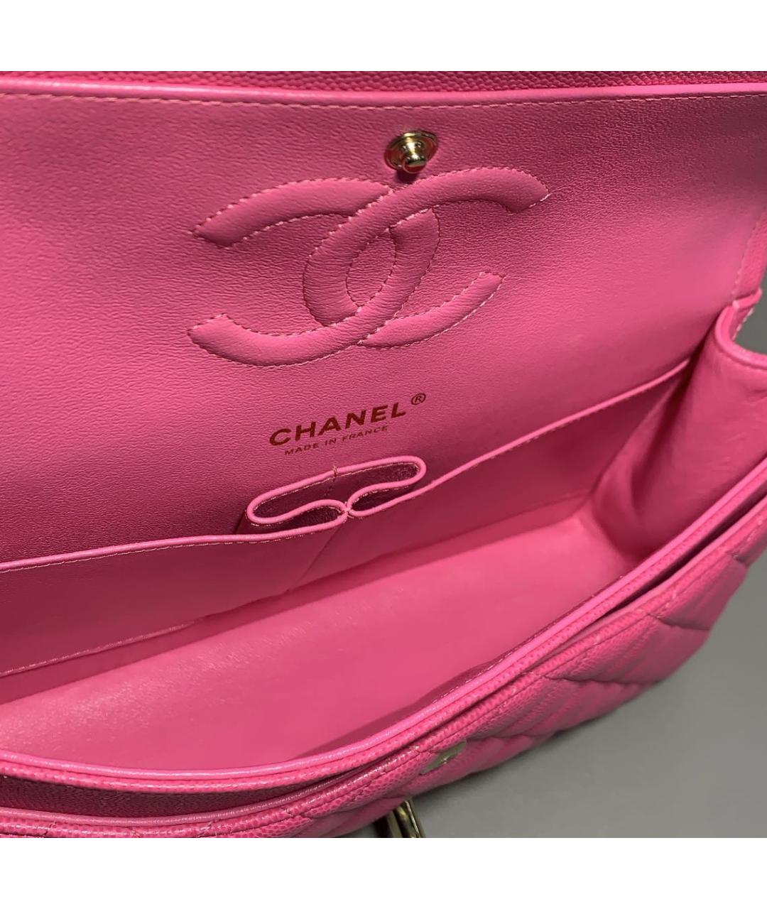 CHANEL Розовая кожаная сумка через плечо, фото 5