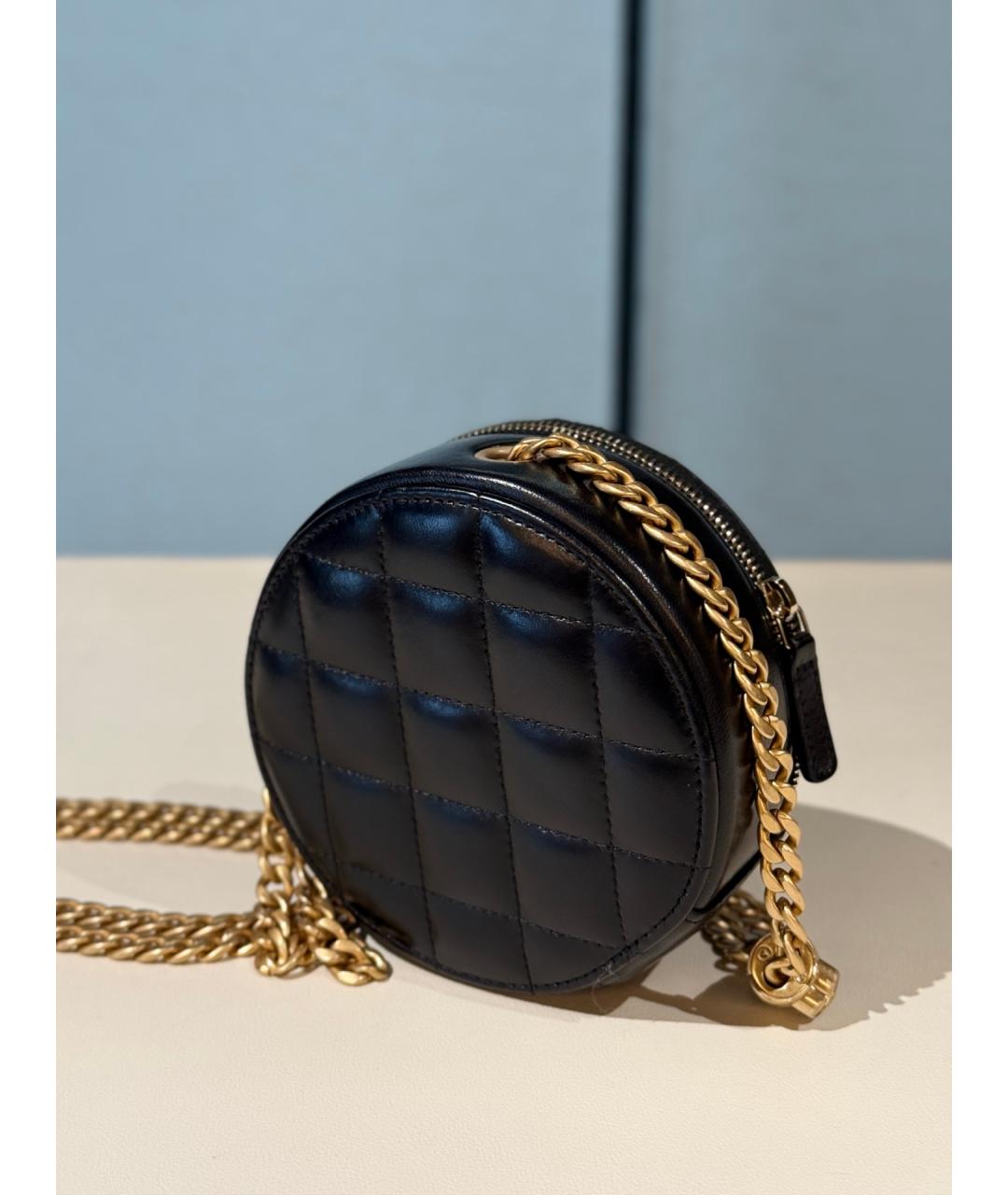 CHANEL Черная кожаная сумка через плечо, фото 5