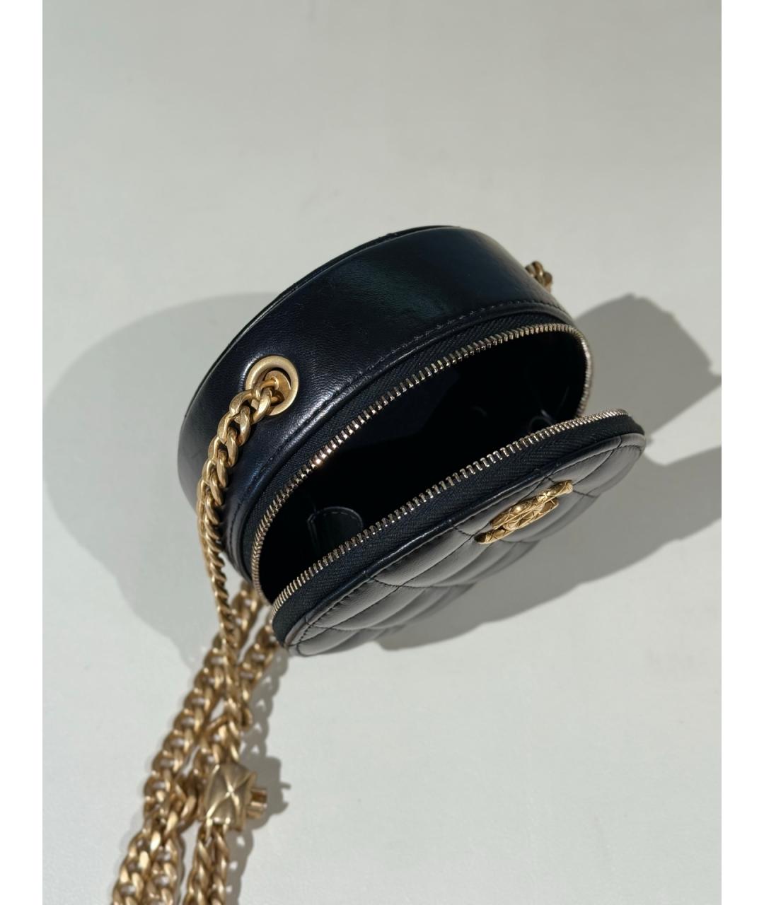 CHANEL Черная кожаная сумка через плечо, фото 7