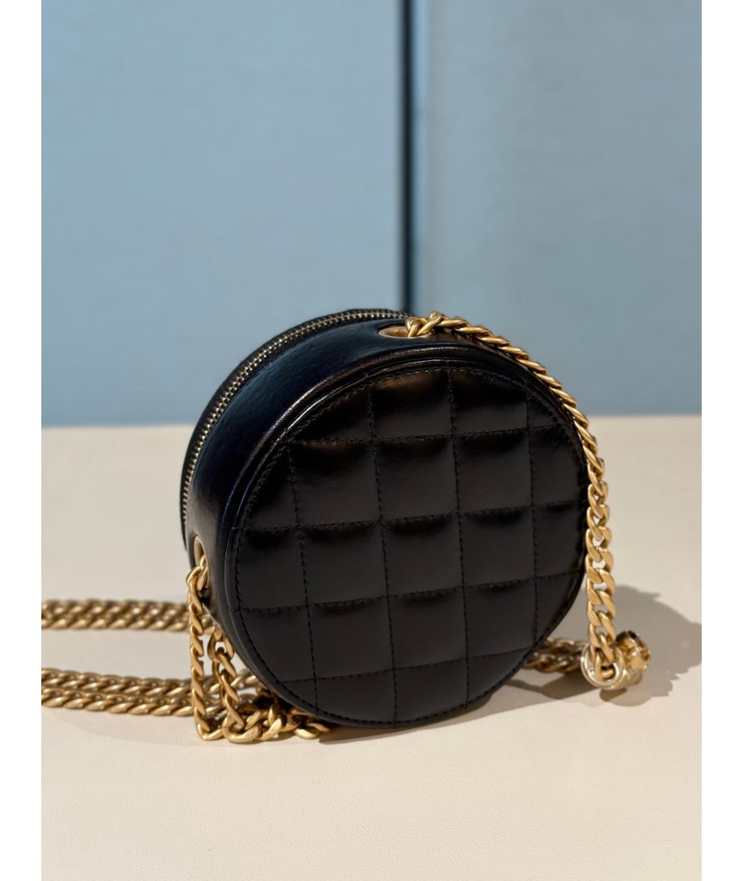 CHANEL Черная кожаная сумка через плечо, фото 4