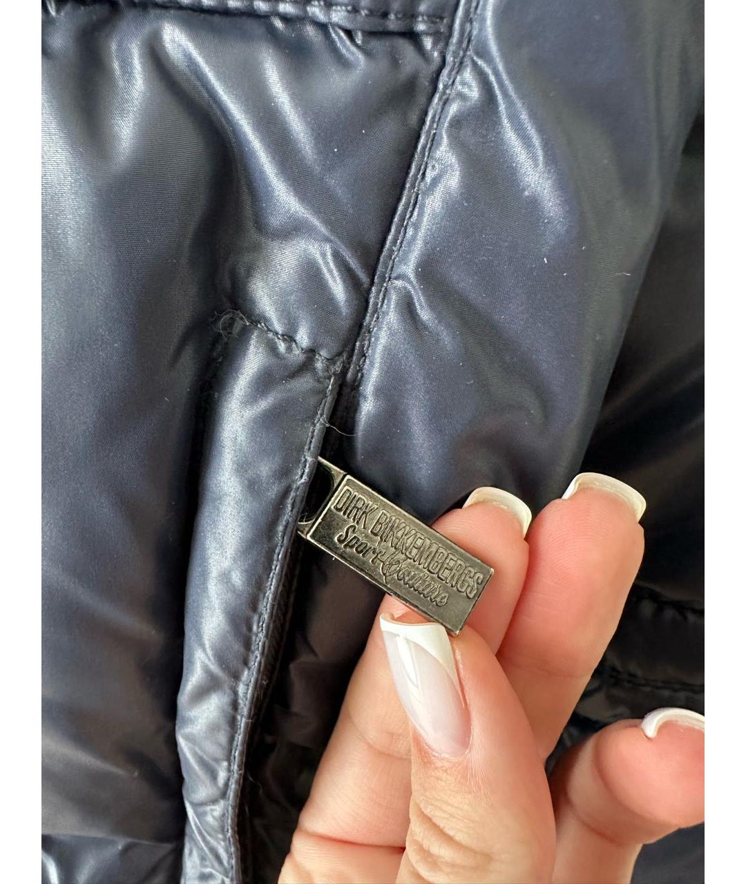 BIKKEMBERGS Темно-синяя полиэстеровая куртка, фото 4
