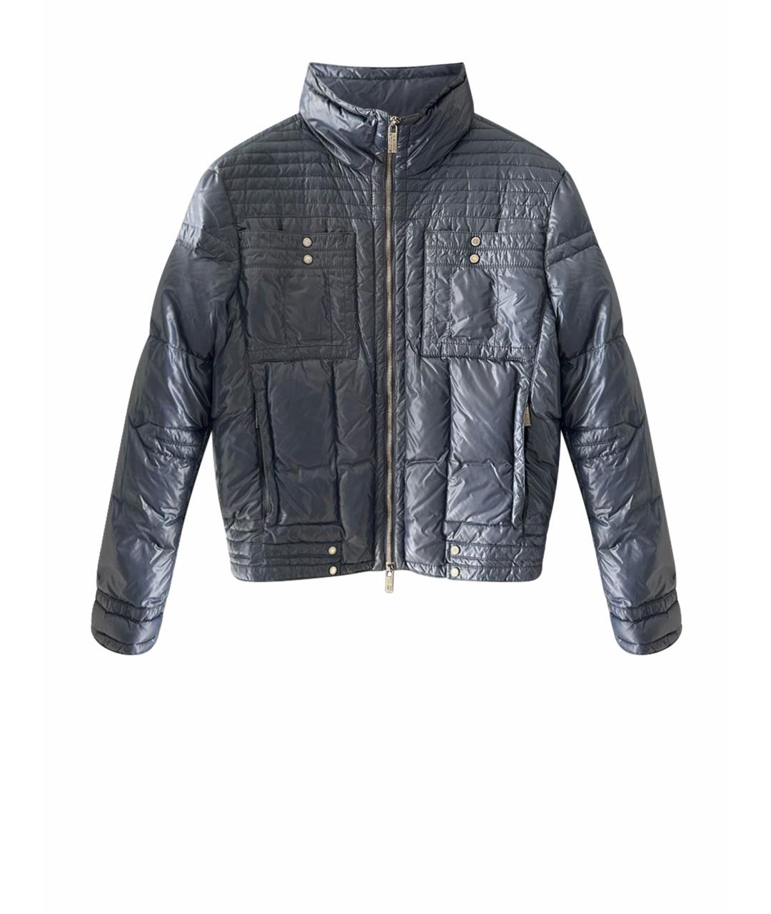 BIKKEMBERGS Темно-синяя полиэстеровая куртка, фото 1