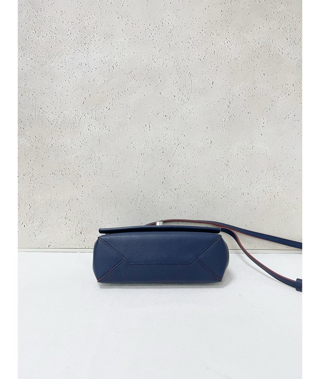LOUIS VUITTON Синяя кожаная сумка через плечо, фото 5