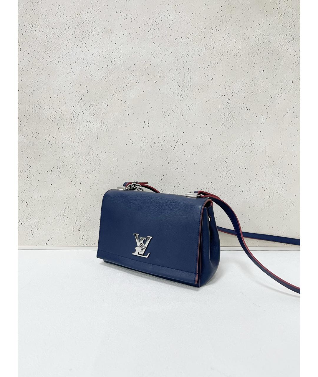 LOUIS VUITTON Синяя кожаная сумка через плечо, фото 4