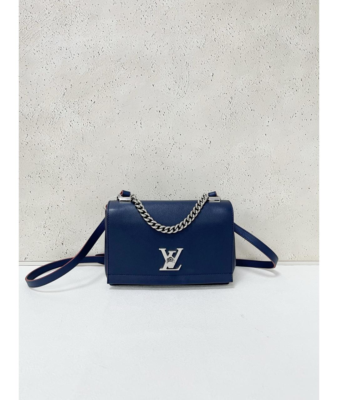 LOUIS VUITTON Синяя кожаная сумка через плечо, фото 7