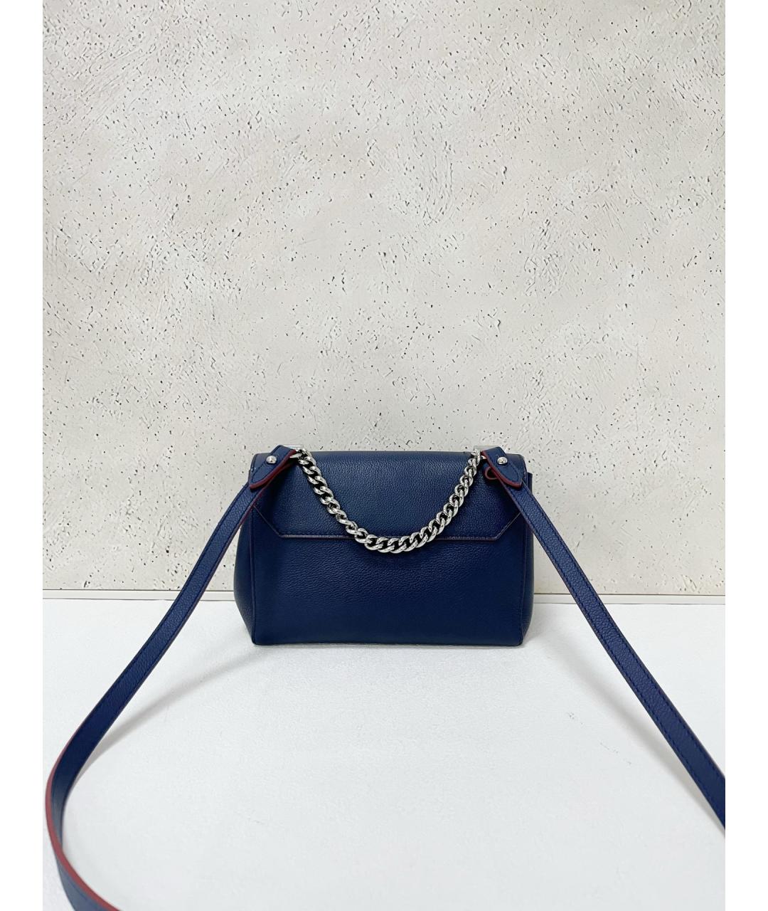 LOUIS VUITTON Синяя кожаная сумка через плечо, фото 3