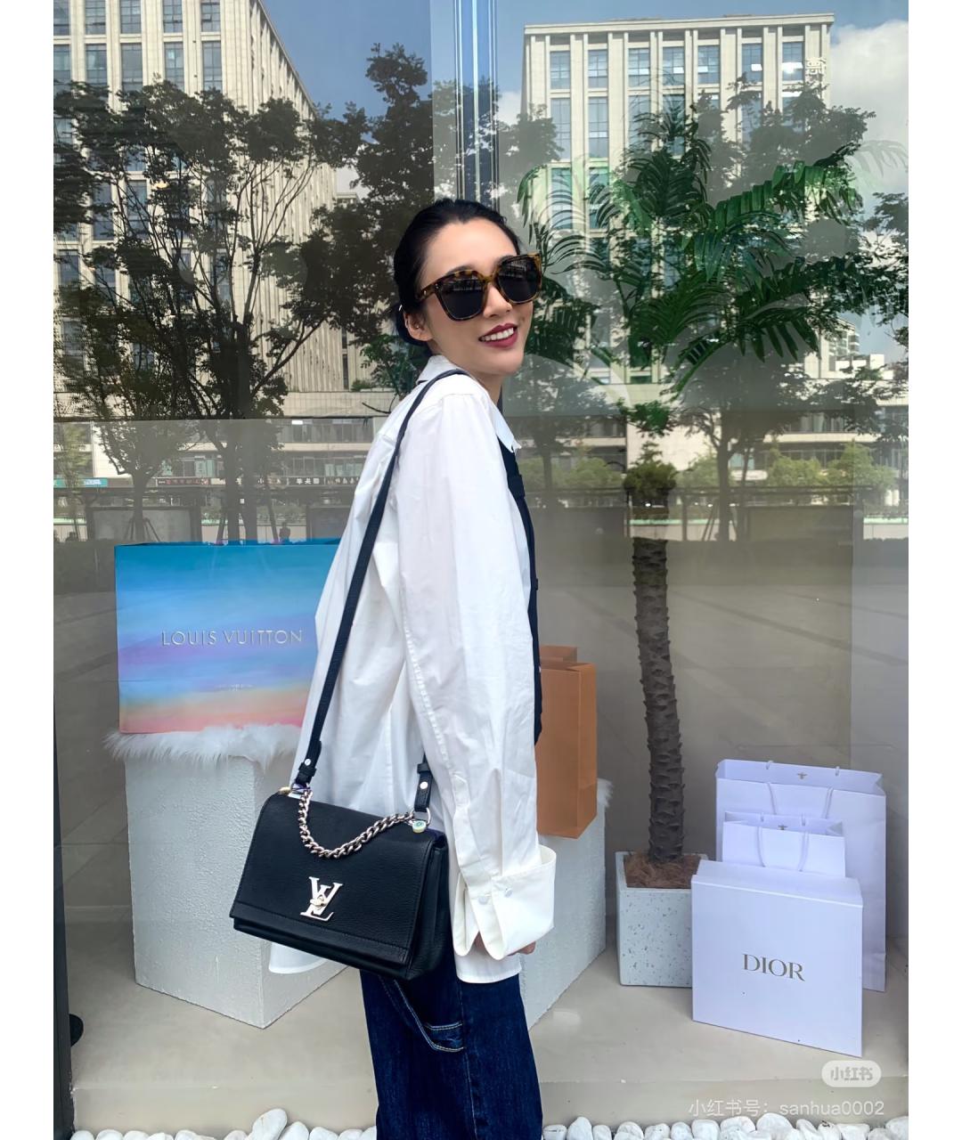 LOUIS VUITTON Синяя кожаная сумка через плечо, фото 6