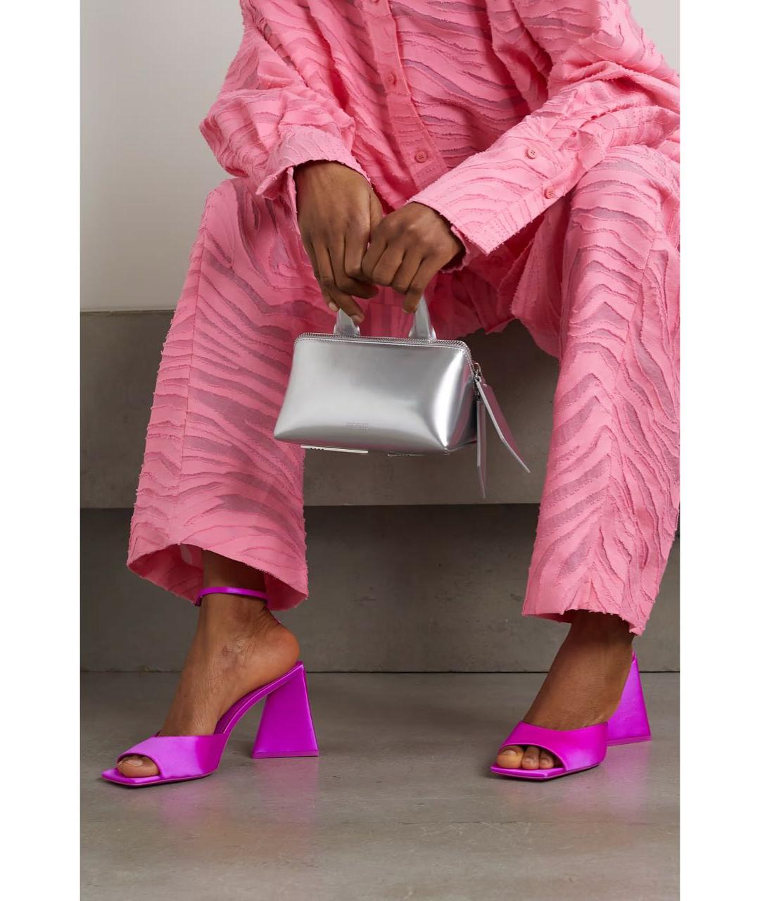 THE ATTICO Фуксия текстильные босоножки, фото 8