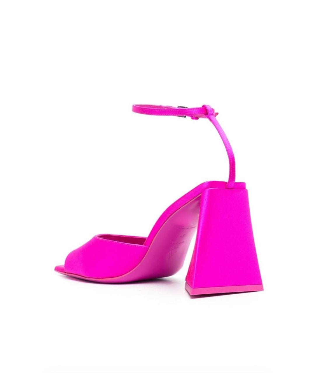 THE ATTICO Фуксия текстильные босоножки, фото 3