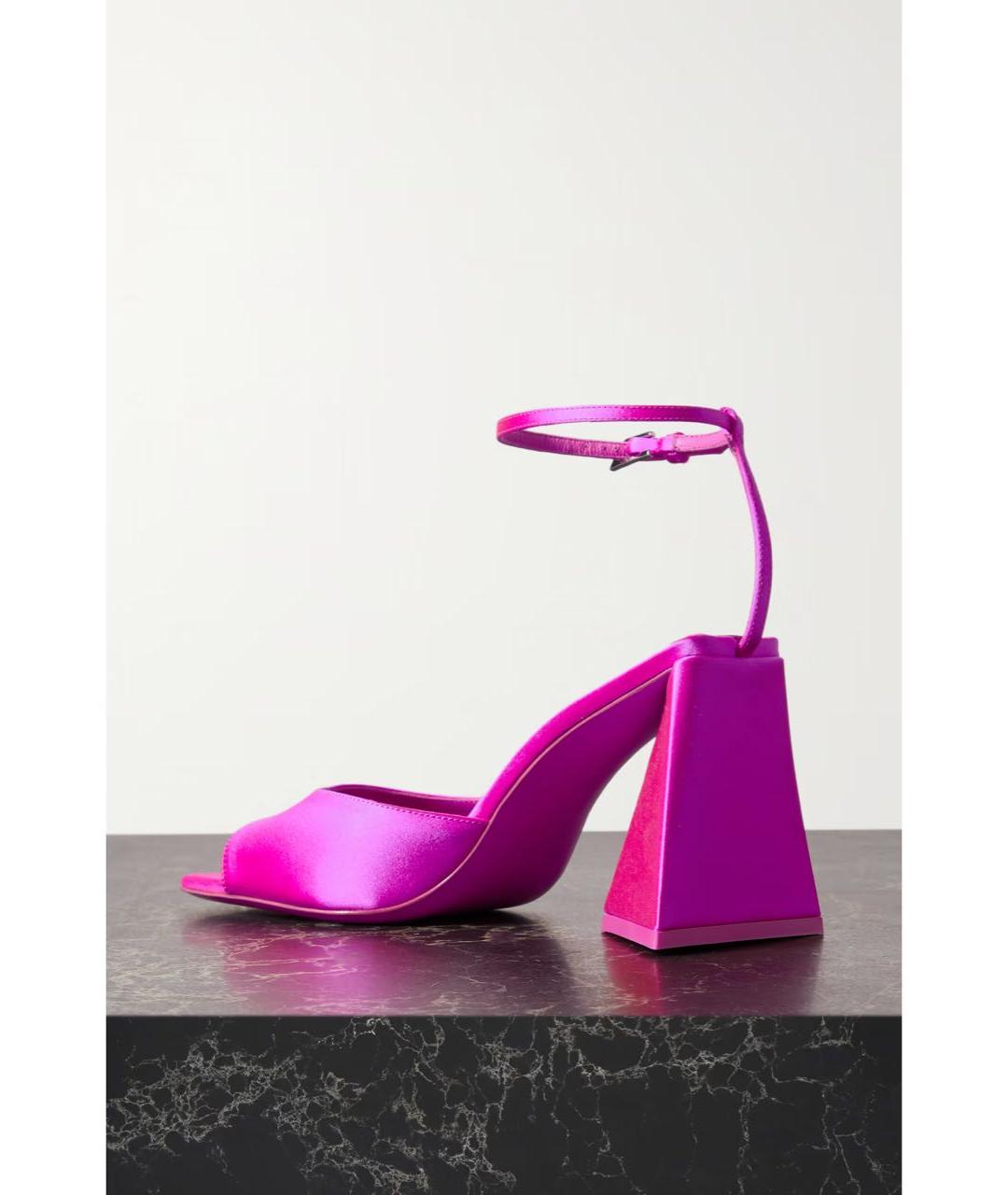 THE ATTICO Фуксия текстильные босоножки, фото 6