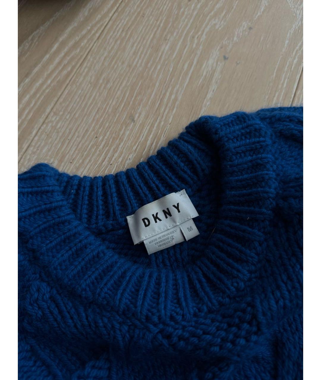 DKNY Темно-синий шерстяной джемпер / свитер, фото 3