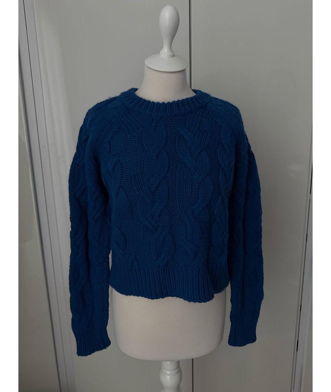 DKNY Темно-синий шерстяной джемпер / свитер, фото 5