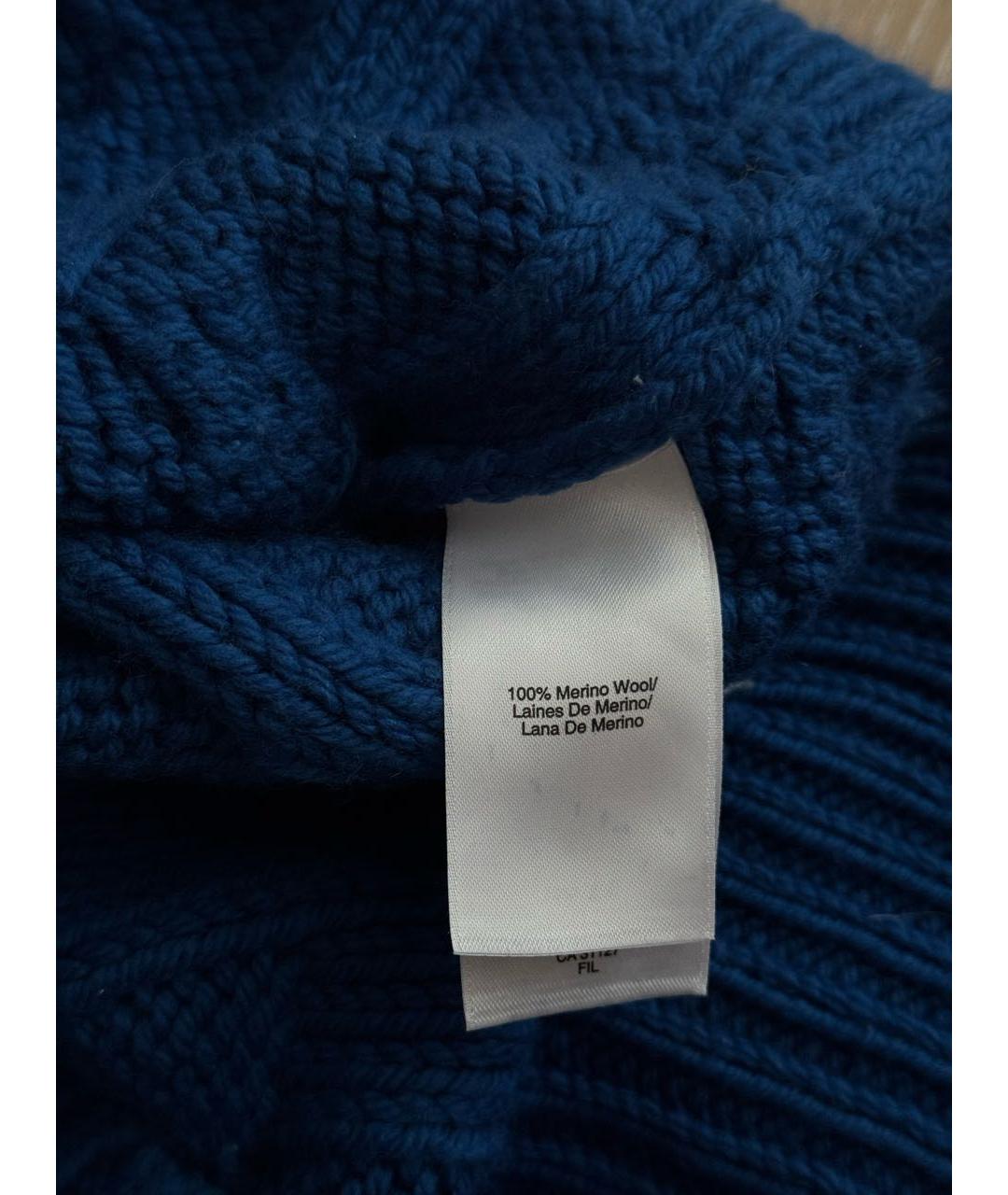 DKNY Темно-синий шерстяной джемпер / свитер, фото 4