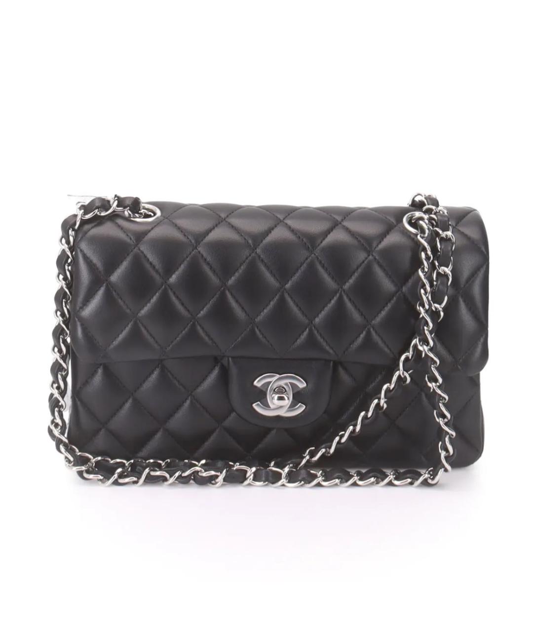 CHANEL Черная кожаная сумка через плечо, фото 9