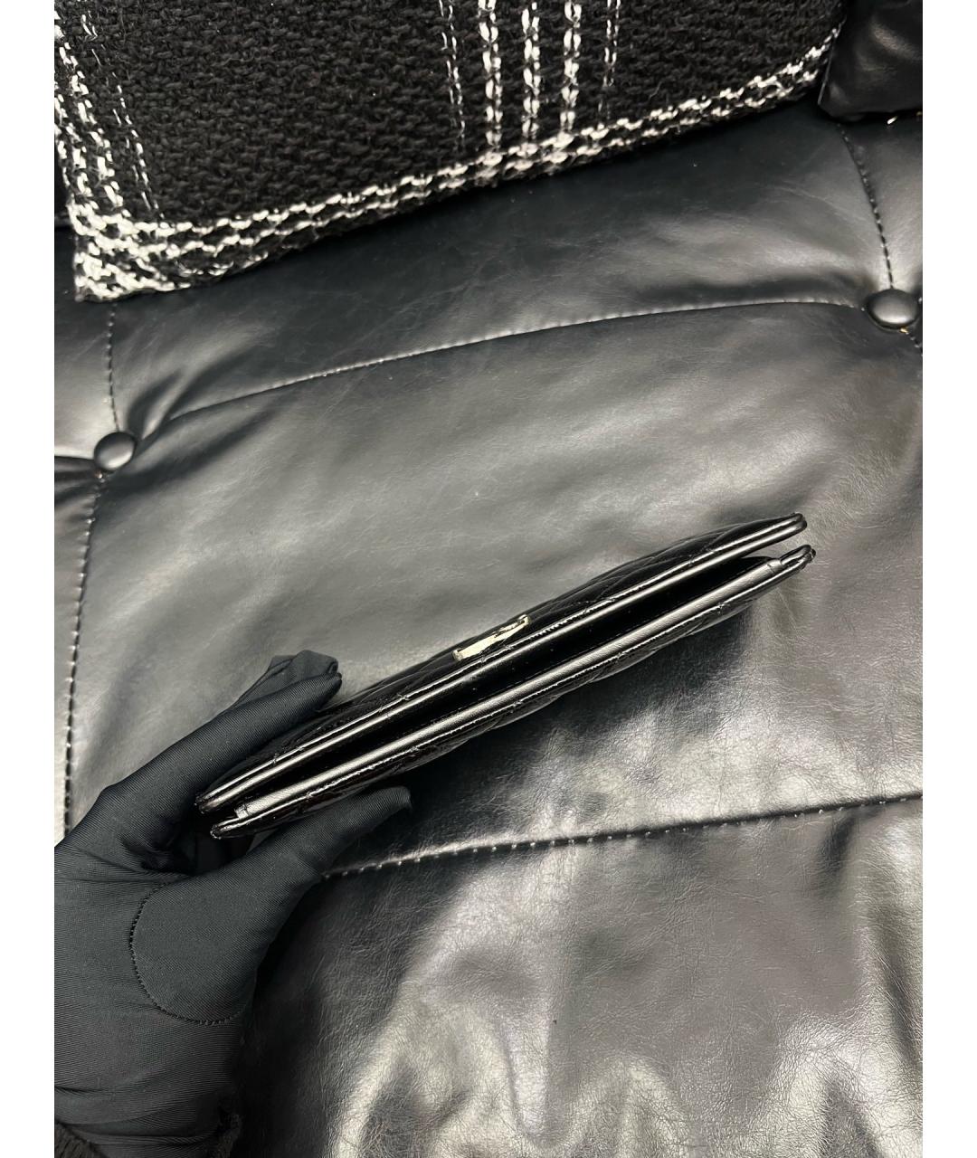CHANEL Черный кожаный кошелек, фото 5