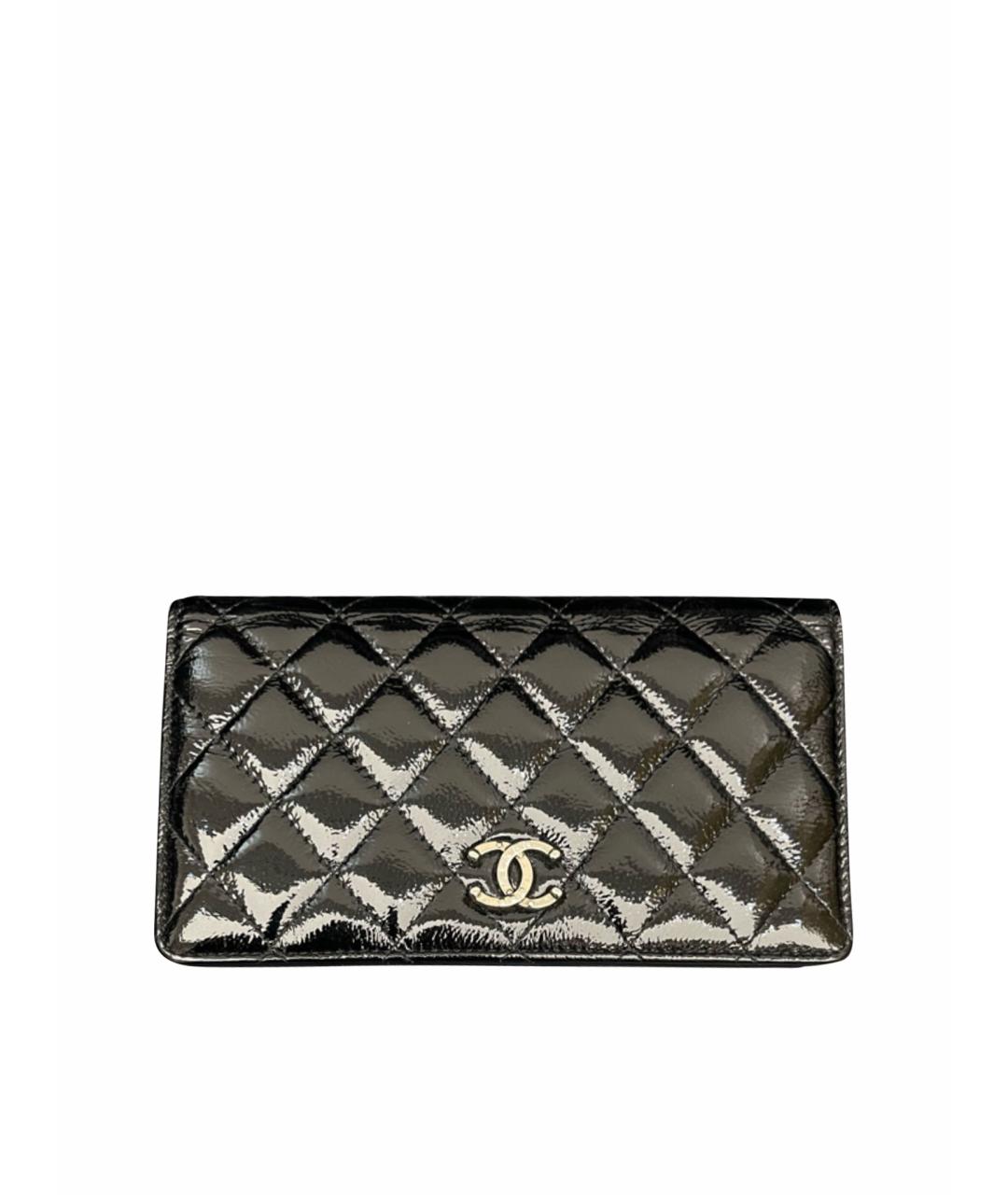 CHANEL Черный кожаный кошелек, фото 10