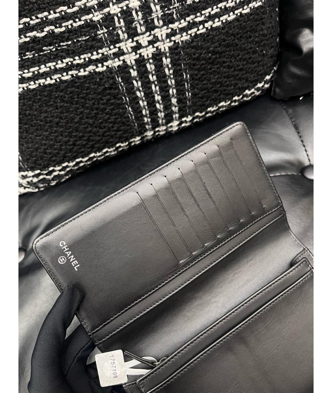 CHANEL Черный кожаный кошелек, фото 8