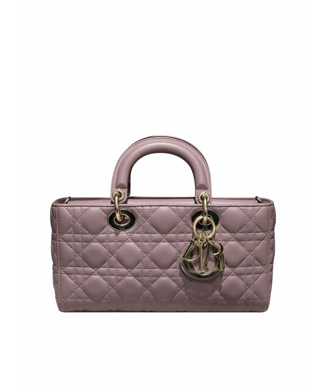 CHRISTIAN DIOR Розовая кожаная сумка через плечо, фото 1