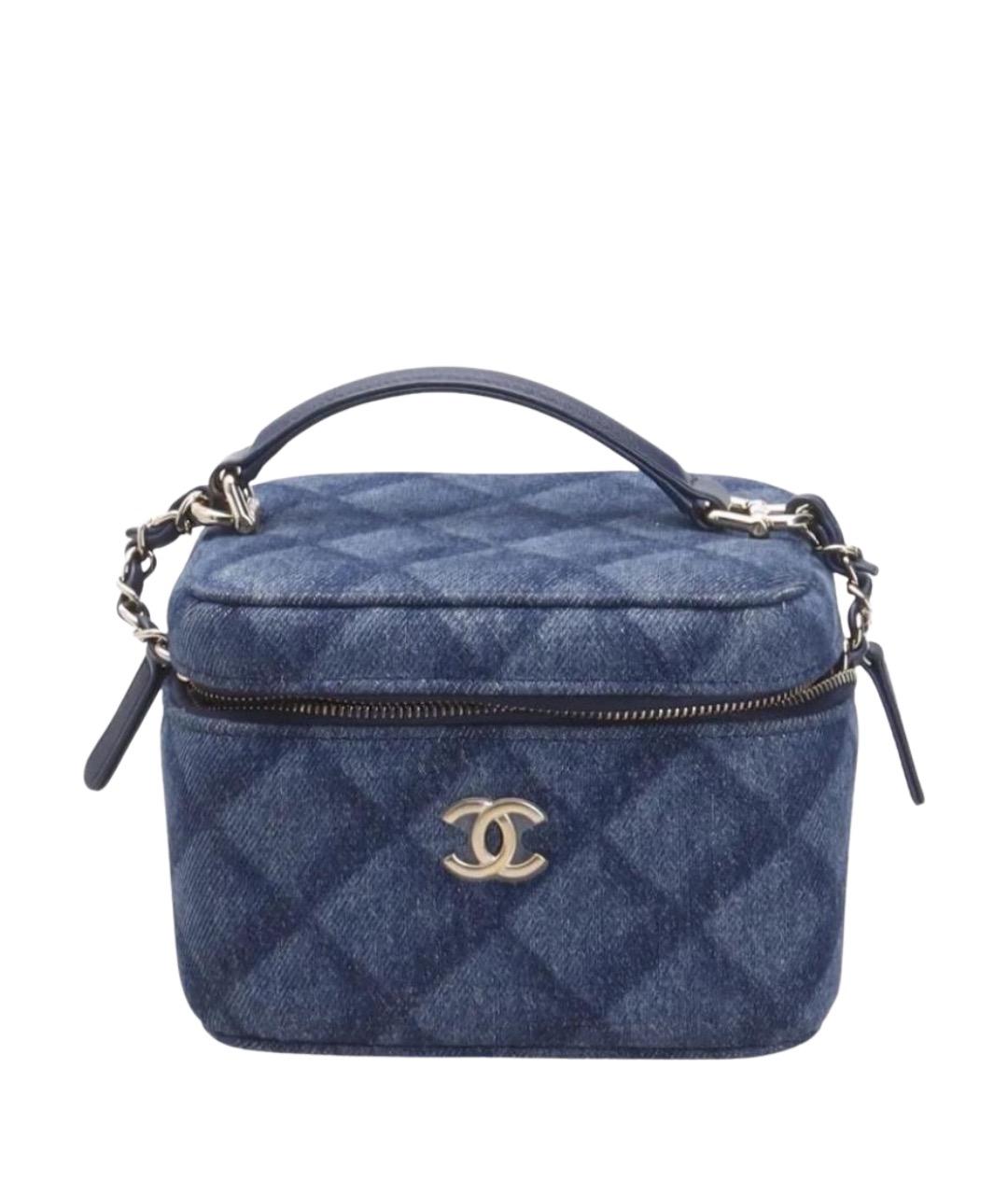 CHANEL Темно-синяя деним сумка через плечо, фото 1